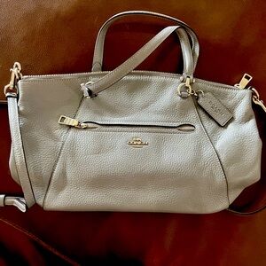 Light Gray Coach Purse. 7in x 12in. Used for a short time.